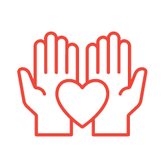 Hands With Heart Icon